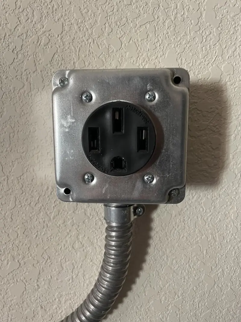 NEMA 14-50 outlet installed for Smart Home Electrical in Springdale